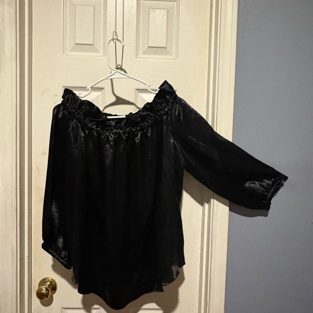 Elegant Black Off-Shoulder Women's Top